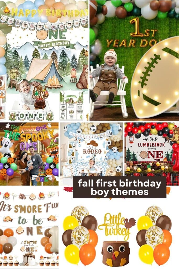 fall first birthday boy themes