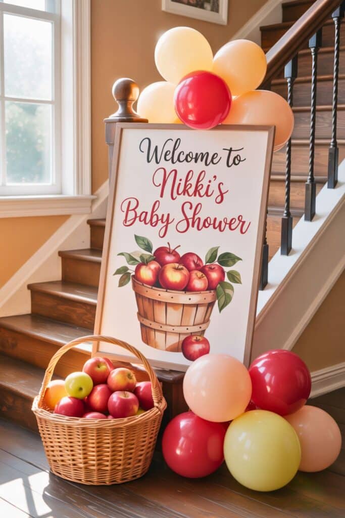 baby shower themes - apple of our eye