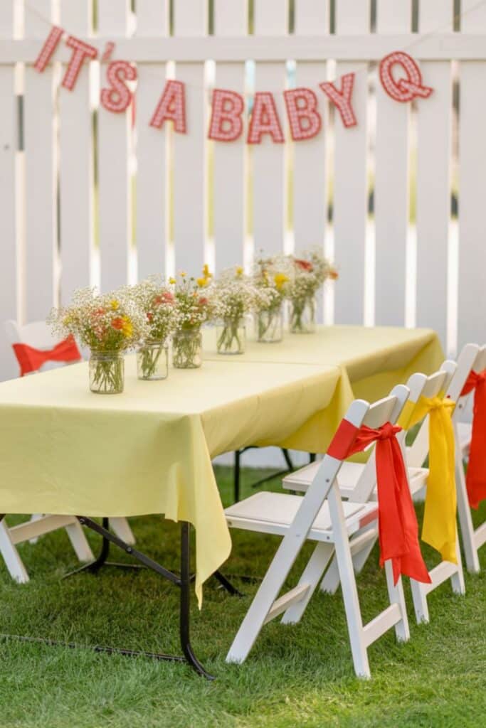 baby shower themes - baby-q backyard baby shower