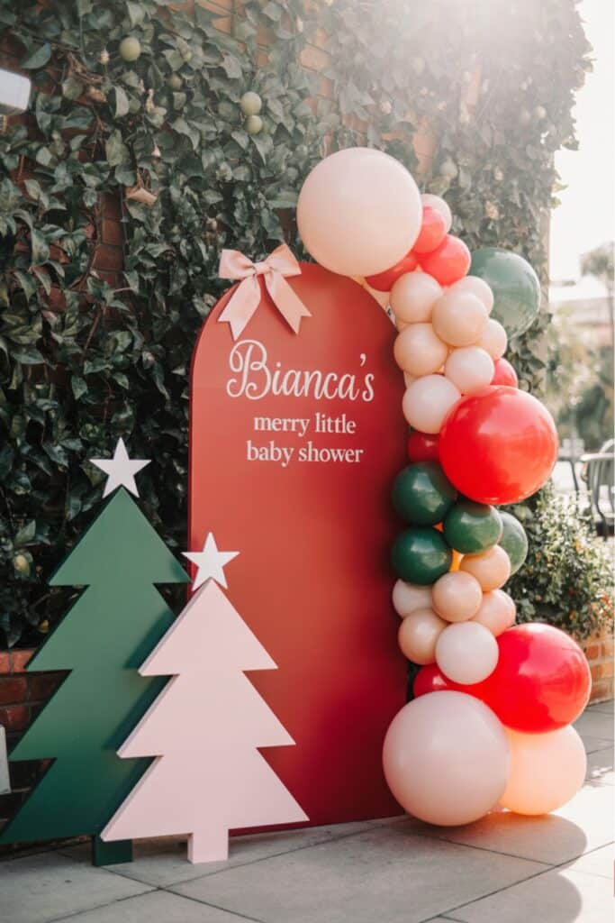 merry little baby shower theme