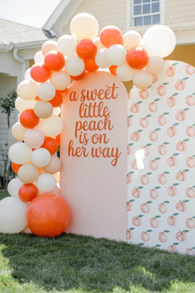 baby shower themes - sweet little peach