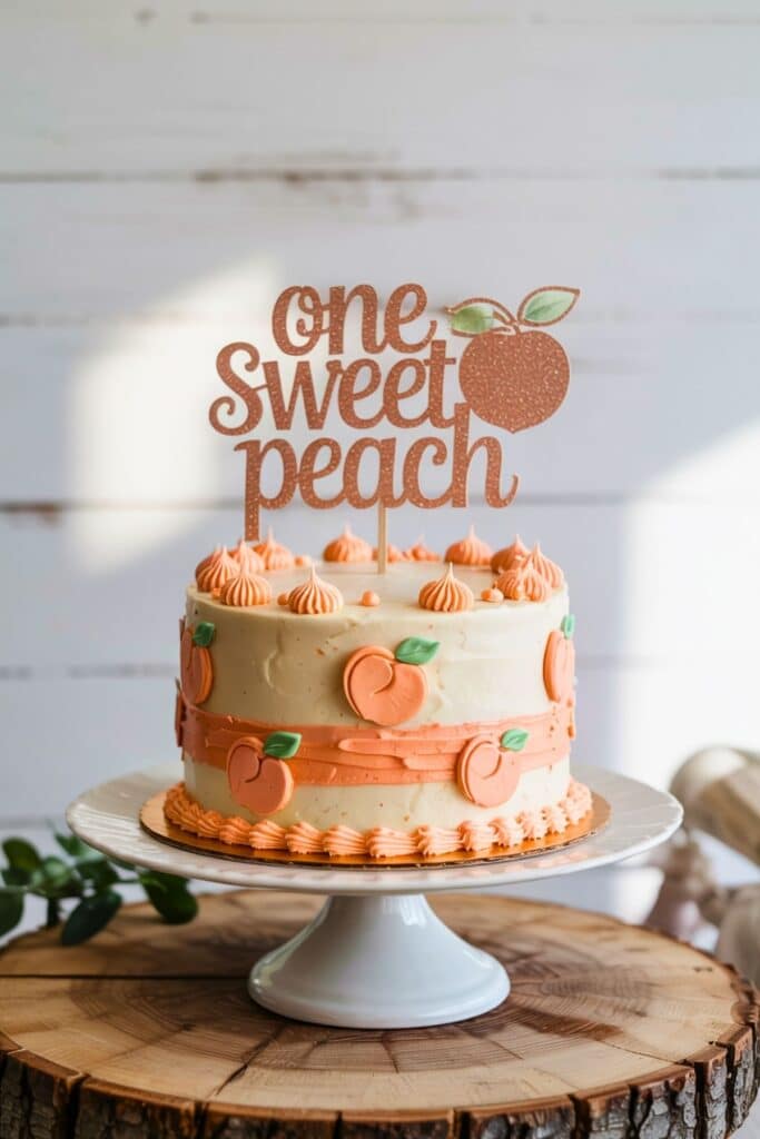 first birthday themes - one sweet peach