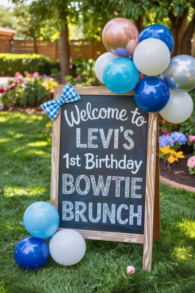 first birthday themes - bowtie brunch or brunch anyone