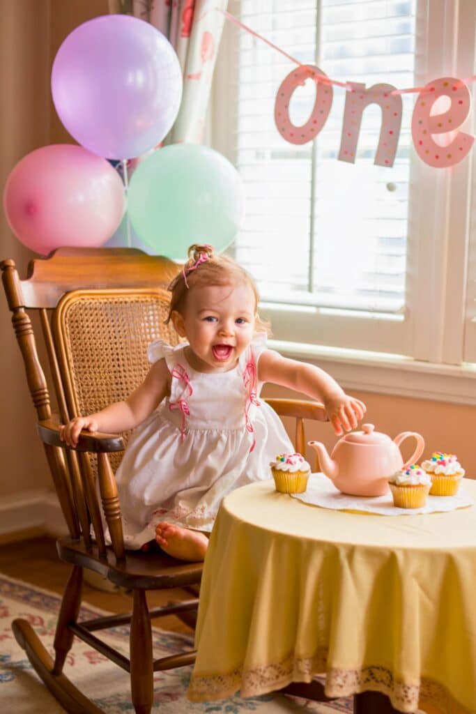 first birthday theme - simple tea party