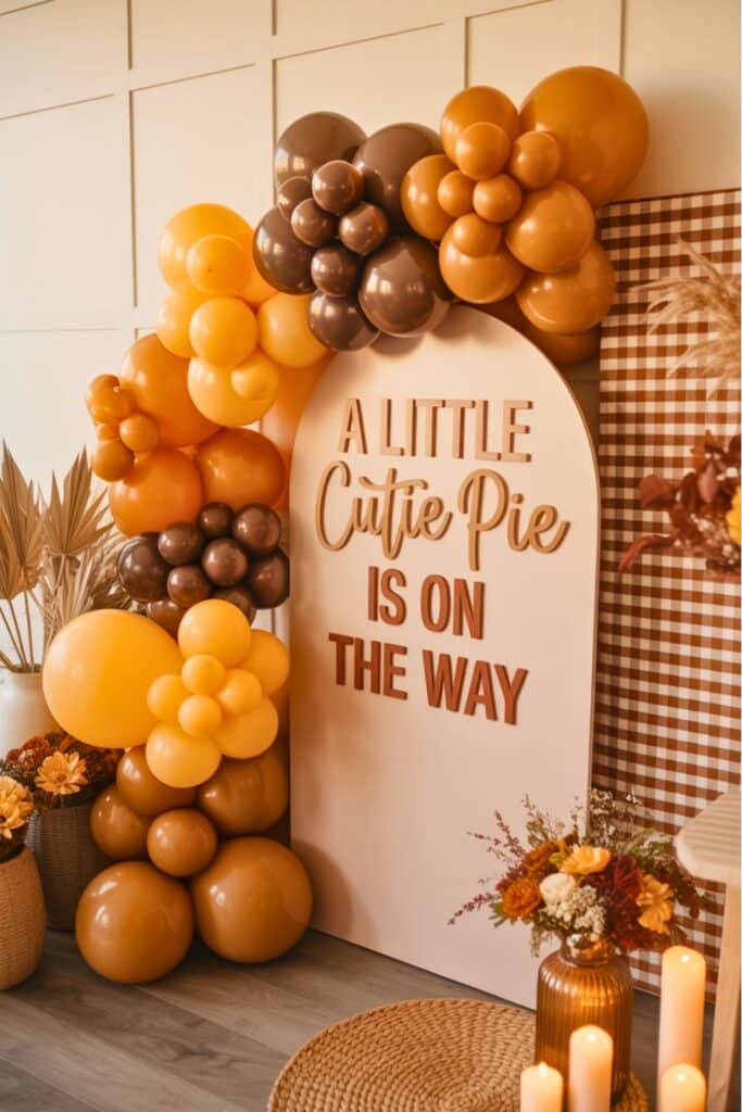 fall baby shower idea - cutie pie baby shower