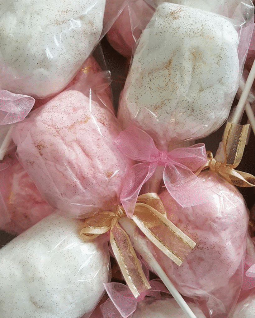 12 Cotton Candy Glitter Pops Party Birthday Wedding Favors

