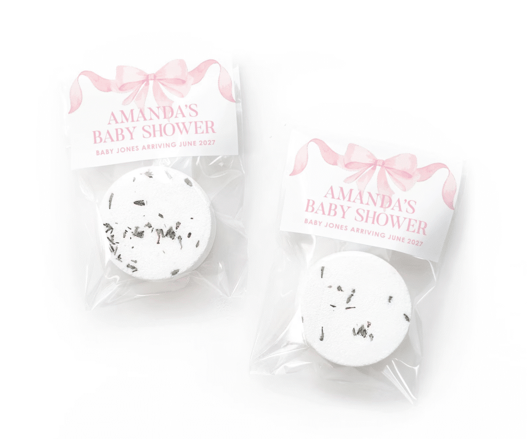 Baby Shower Favors BULK - Shower Steamers - Bow Baby Shower Steamers - Bow Baby Shower Favors - Shower Steamer Favors - Luxury Shower Favor