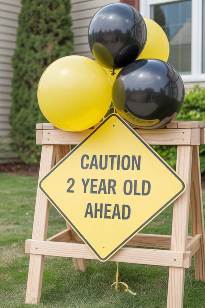 second birthday party boy construction theme