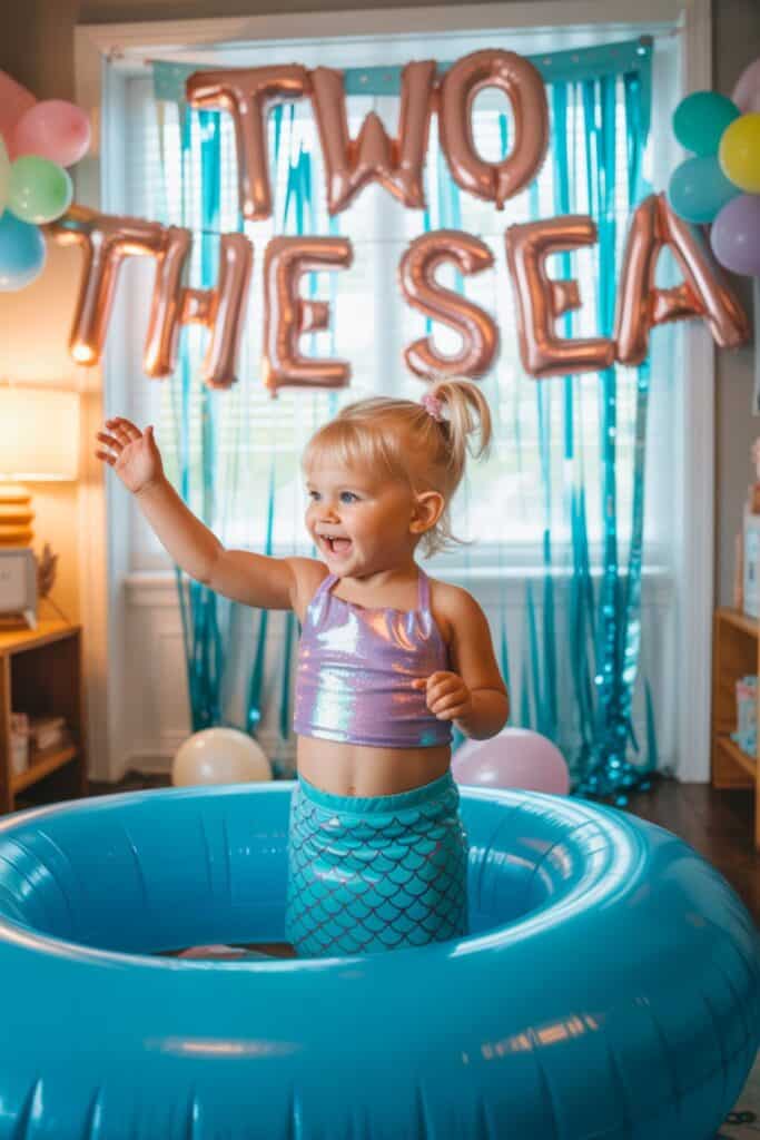 2nd birthday for girls themes - mermaid - two the sea