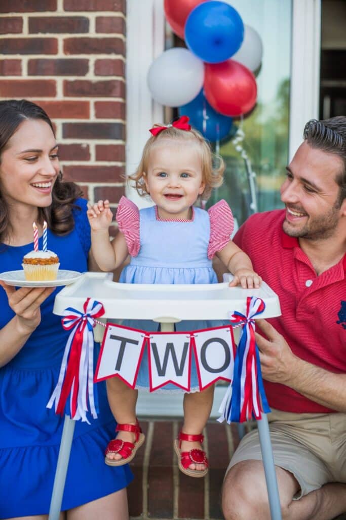 2nd birthday girl themes - red, white and two
