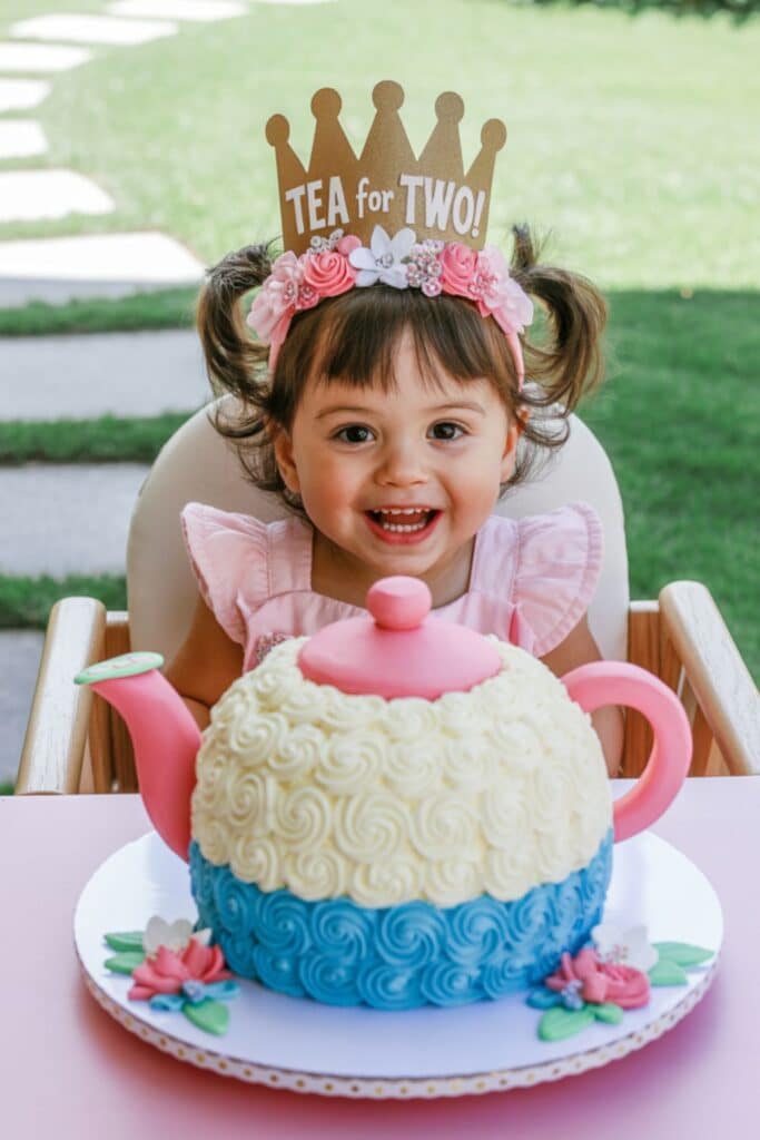 2nd birthday party themes for girls - tea for two