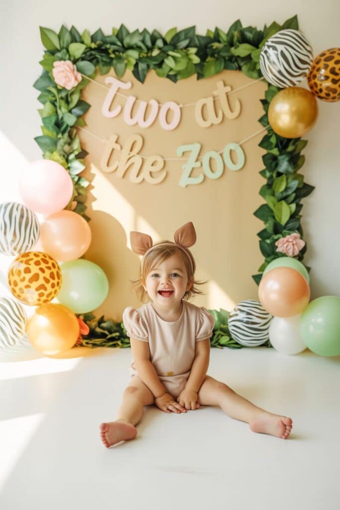 2 birthday girl themes - two at the zoo