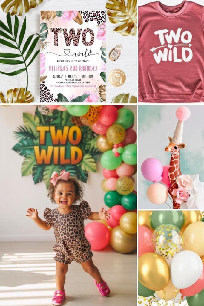 2nd birthday party girl themes and ideas - two wild safari party