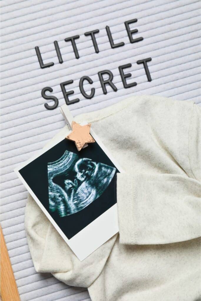 unexpected pregnancy announcement letterboard