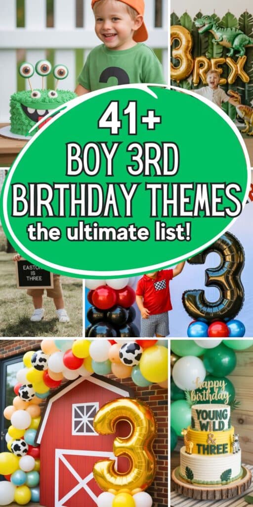 boy 3rd birthday themes