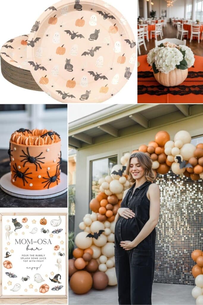 classic and simple halloween baby shower themes