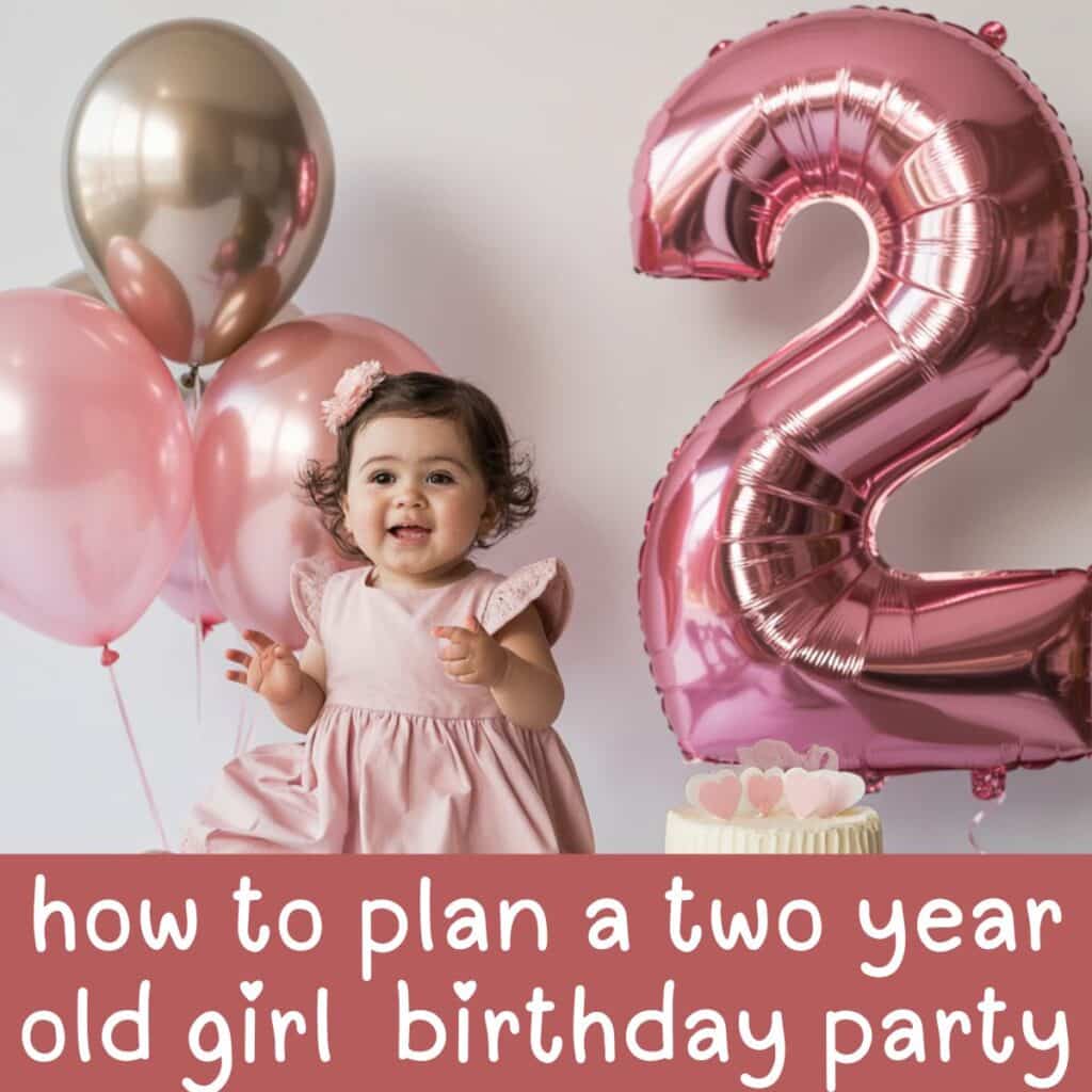 two year old birthday party girl