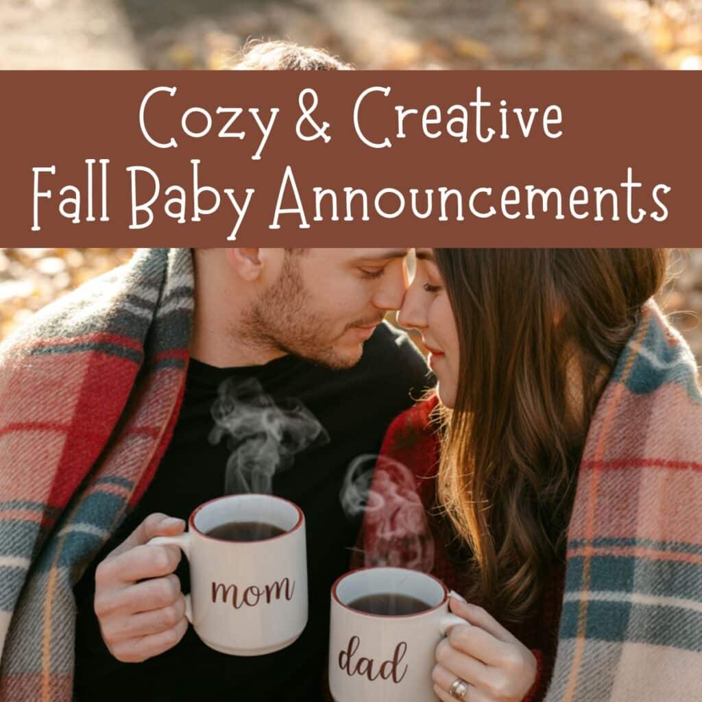 fall pregnancy announcement - fall baby announcement