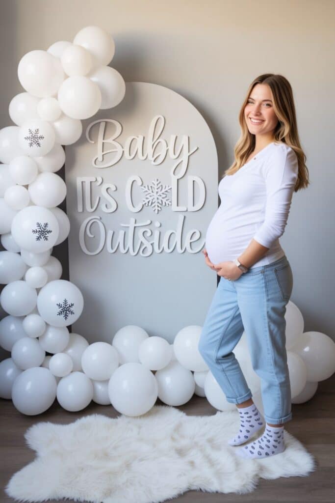 february baby shower themes - baby its cold outside