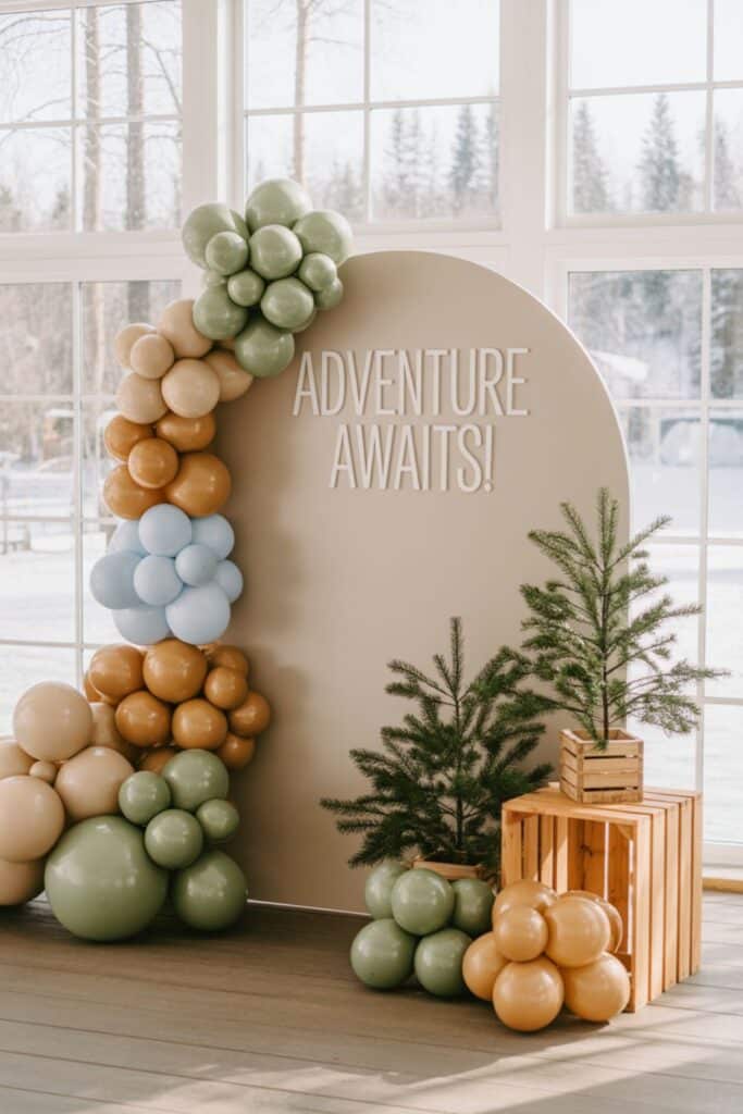 january baby shower themes - adventure awaits