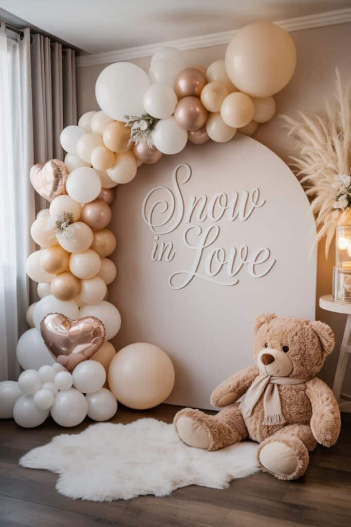 january baby shower theme idea - snow in love