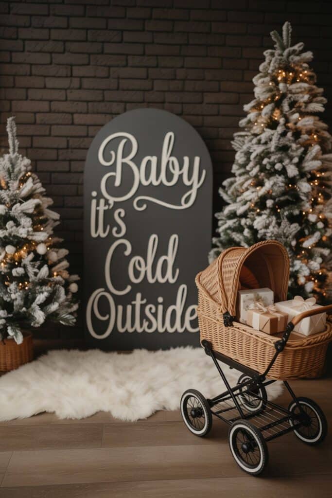 january baby shower themes - baby its cold outside