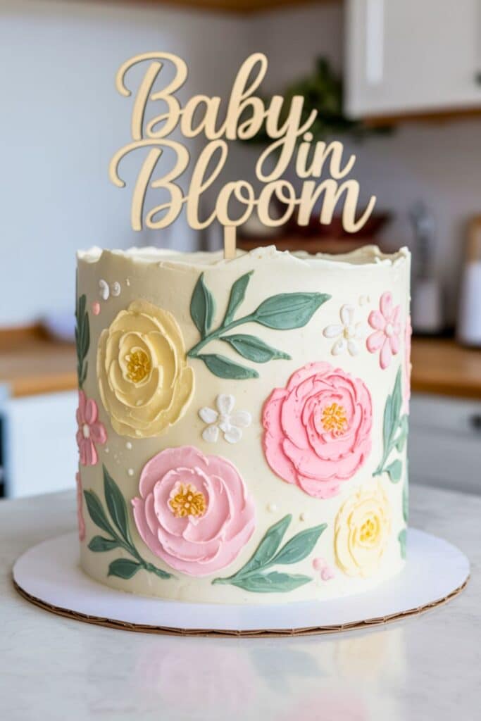 march baby shower theme - baby in bloom
