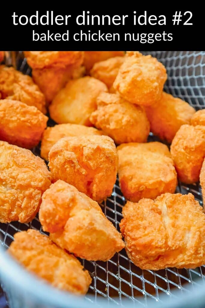 toddler dinner ideas - baked chicken nuggets
