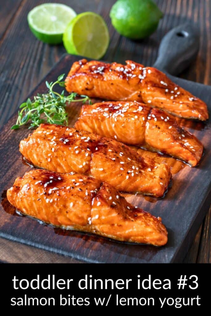 toddler dinner idea - salmon bites