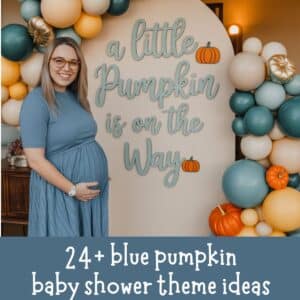 blue pumpkin baby shower