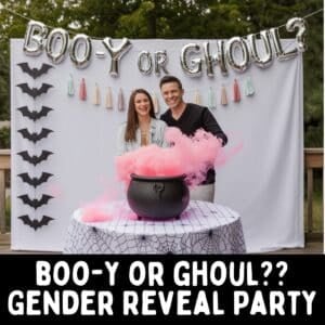 boo-y or ghoul halloween baby shower gender reveal ideas