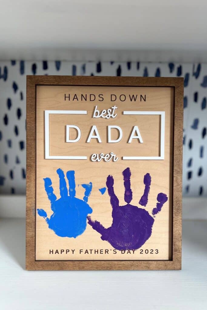baby handprint craft hands down best dad ever fathers day gift idea