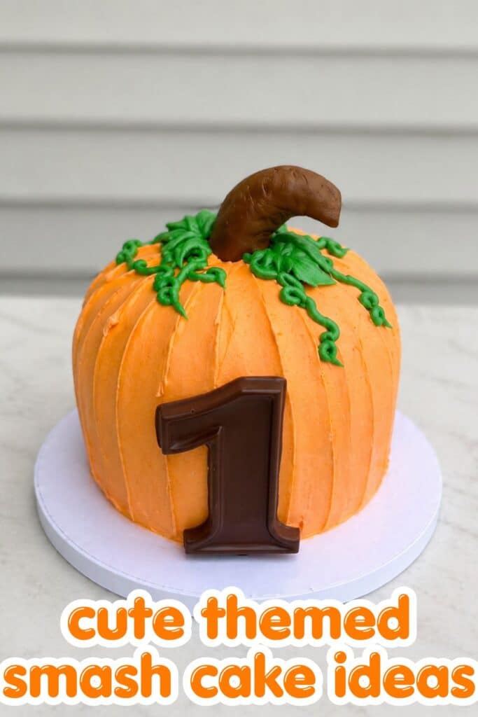pumpkin smash cake first birthday orange pumpkin shaped cake with number one decoration