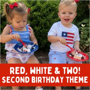 red white and two second birthday theme